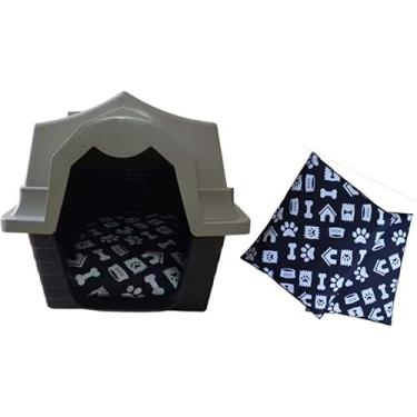 Imagem de Casa De Cachorro De MéDio A Grande Porte Com 2 Almofadas, Casinha Para Animais De EstimaçãO, ProteçãO Uv.(BEGE)