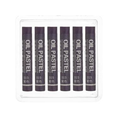 Imagem de PATIKIL Pastéis de óleo roxos, 6 peças de giz de cera de óleo macio, pastéis cremosos, materiais de arte em bastão para pintura de arte, desenho, mistura de graffiti para iniciantes e artistas