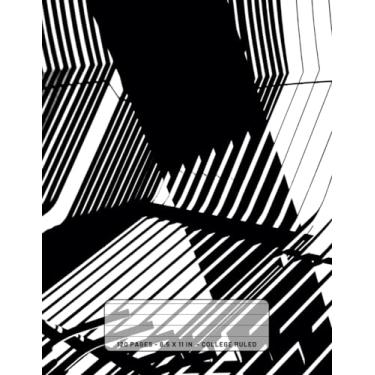 Imagem de Black and white 120 pages College Ruled Composition Notebook with artistic photo, shadows, architecture and abstract lines: High-Quality 120-Pages ... School, College, University, EMBA, MBA, PHD