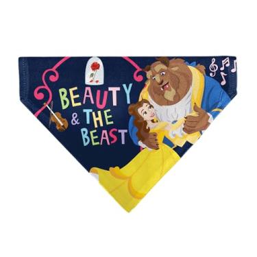 Imagem de Bandana Disney Pet A Bela e a Fera Bela Pose Azul Multi Cor Gola Bandana Apenas