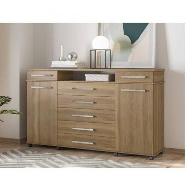 Imagem de Comoda 7 Gavetas 2 Portas com  Rodizios London Demobile