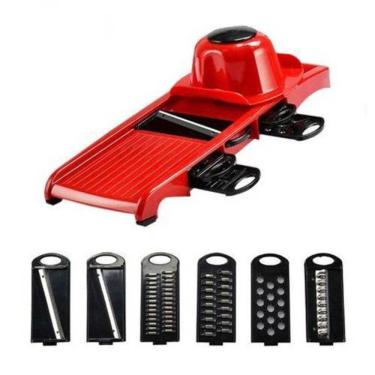 Imagem de Mandoline Slicer 6 Em 1 Ralador Fatiador Legumes Aço Inoxidável