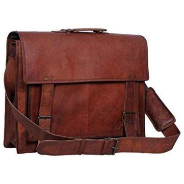 Imagem de Bolsa, Pasta de Couro de Grão Unissex Bolso Único, KOMALS PASSION LEATHER FBA383402, Marrom