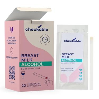 Imagem de Tiras de triagem de álcool para leite materno Checkable®, fáceis de usar, rápidas e fáceis, tiras de triagem de álcool para amamentação de 2 minutos - 20 unidades