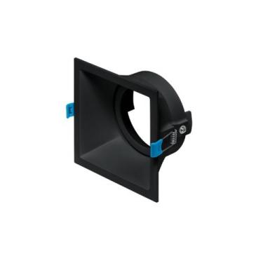 Imagem de Spot de Embutir Recuado Stella Square Par 30 E27 Quadrado Bivolt, Pret