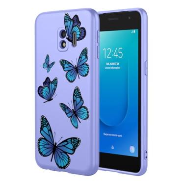 Imagem de HTXWXJC Capa de telefone para Galaxy J2 Core, capa para Samsung J2 Pure SM-J260 à prova de choque flexível bumper TPU capa macia padrão borboleta capa de telefone para Samsung Galaxy J2 Core borboleta