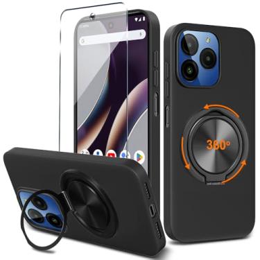 Imagem de Nijiadi Capa para celular BLU Bold K10 / BLU G54 com protetor de tela, suporte de anel giratório de 360° com suporte/suporte TPU à prova de choque capa protetora para BLU G54 / BLU Bold K10 K0110WW