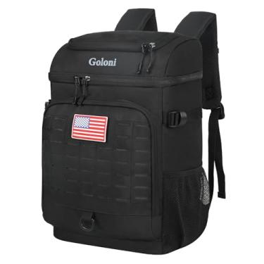 Imagem de Mochila térmica com 30 latas, 4 lados, tecnologia de retenção de frio, leve e sem usar as mãos para praia, acampamento, caminhada e uso não autorizado