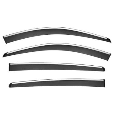 Imagem de GRJQRKHZ Defletor de janela lateral de carro para S&uzuki Splash 2007-2021 Weathershied viseira de porta vento sol proteção chuva janela lateral defletores de vento