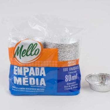 Imagem de Kit c/3 pct forma de aluminio empada media 80 ml.  c/100 un. wyda/mell