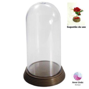 Imagem de Kit 5 Redomas/Cúpulas A Bela e A Fera 15 cm - Amor Lindo