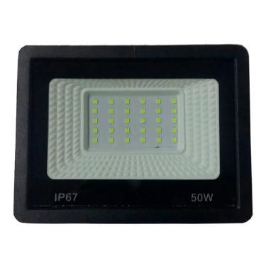 Imagem de Refletor Holofote Led 50w Azul Prova D'água Bivolt Jardim