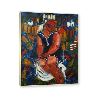 Imagem de NHLDZYH Moldura champanhe. Folhas impressionistas, (sem título 74) de Raoul Dufy, reprodução de quadros, quadros de pinturas famosas, imagem murais quartos. 60x80cm