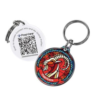 Imagem de Etiqueta de código QR inteligente, etiquetas de nome personalizadas para chave, carteira. Coleiras e arreios antiperda, perfil modificável, contatos de emergência, escaneie QR para alertas de