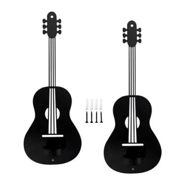 Imagem de Generic 2x Suportes de Vela de Parede de Ferro para Guitarra Arte de Parede Decoração de Festa Lembrancinhas Porta-velas para Pátio Café Jardim Sala de Estar