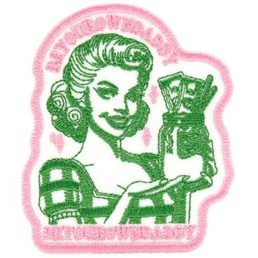 Imagem de Boné de caminhoneiro vintage com remendos de ferro - mulher elegante, bordados engraçados chapéus de pressão térmica, apliques DIY para mochilas, arreios para cães, coletes militares, jaquetas (estilo