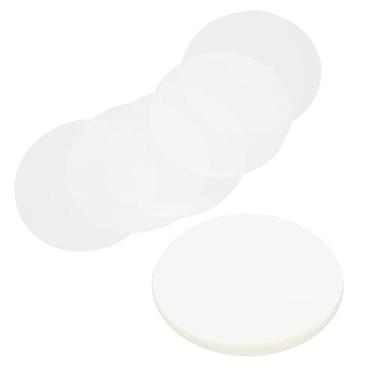 Imagem de 100 peças de material de PVC de filme de crachá, consumíveis de botão de crachá redondo, proteção de padrão, ampla aplicação, película protetora transparente com tamanhos variados para fabricante de