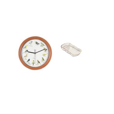 Imagem de Fenteer Relógio de Parede Decorativo de Pássaros para Cozinha E Casa com Bandeja para Servir Alimentos, Banheiro, Bandeja para Frutas, Cafeteria, Armazenament