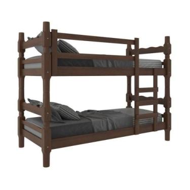 Imagem de Beliche Madeira Maciça - Vira 2 Camas - Com Colchões Inclusos Porto Mu