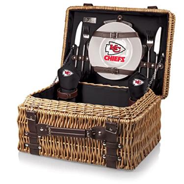Imagem de Cesta de piquenique NFL Kansas City Chiefs Champion com serviço de luxo para dois, preta