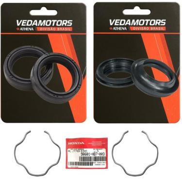 Imagem de Par Retentor Bengala, Guarda Pó, Trava Titan 160 2018 Á 2024 - Vedamot