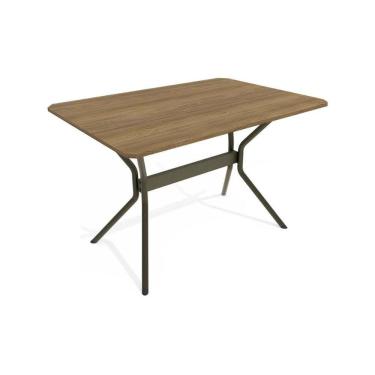 Imagem de Mesa De Cozinha Loire C/ Tampo 1,60cm Bronze/nogueira - Kappesberg