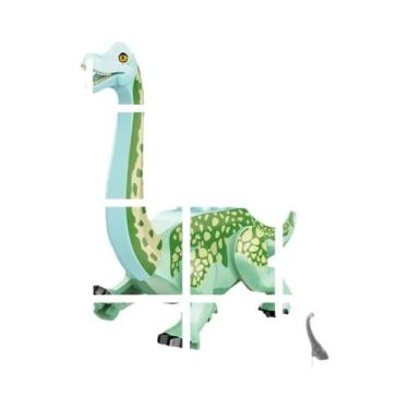 Imagem de Blocos De Montar De Dinossauros Jurássicos: Velociraptor, Triceratops,