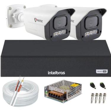 Imagem de Kit 2 Câmeras 1080p Full Color C/Áudio Dvr Intelbras 4ch S/HD