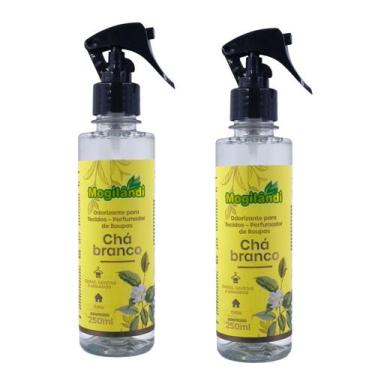 Imagem de Kit 2 Odorizante Para Tecidos Mogilandi Chá Branco Mogilândi  250ml