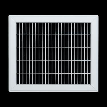 Imagem de Serve para abertura de duto de 10 x 12 e 12 x 10 | Grade de piso de ar de retorno da Handua | Grelha de cobertura de ventilação andável para piso | Branco | Lâminas fixas resistentes | Dimensões