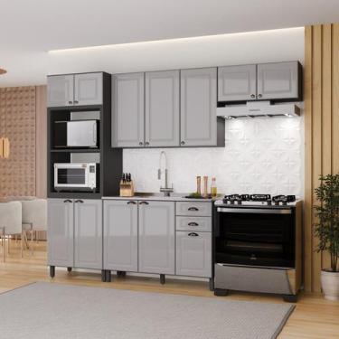 Imagem de Cozinha Americana Modulada 4 Peças Torre Quente Balcão sem Tampo Paris