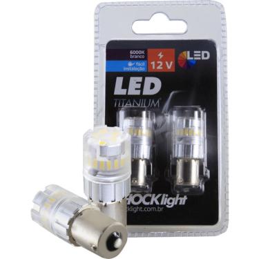 Imagem de Par Lâmpada Led Shocklight titanium branca 1 polo 12v 1156