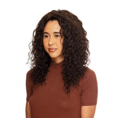 Imagem de Peruca Cabelo Natural Cacheado 40cm Textura Wavy De Benguela 260g, Cas