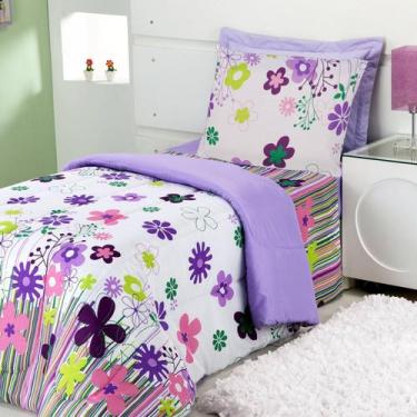 Imagem de Edredom Solteiro Cobre Leito Infantil Colcha Cama Box Menino Menina Ki