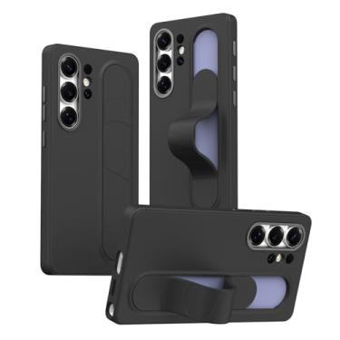 Imagem de Capa para Samsung Galaxy S25 Ultra com Botão Inteligente, Capa de Telemóvel com Aderência Permanente com Suporte, Capa de Botão Inteligente para Samsung S25 Ultra | Alça de Mão | Toque Macio |