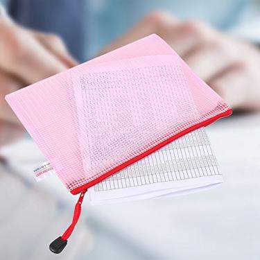 Imagem de RiToEasysports 12 Sacos Plásticos do Zíper Dos Pces A5 Duráveis ​​para o Armazenamento e a Classificação de Documentos, Apropriados para o Uso Escritório e da Escola (Vermelho)