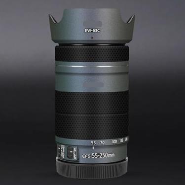 Imagem de EFS 55-250 4-5.6 Película de vinil adesivo protetor para câmera Canon EF-S 55-250 mm F4-5.6 é STM III Acessórios de fotografia (cinza fantasma)