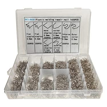 Imagem de 1600 Pcs Grampos Quentes Para Reparo de Plástico Automotivo Com Caixa de Armazenamento Para Kit de Soldagem de Plástico Para Pára-Choques de Carro