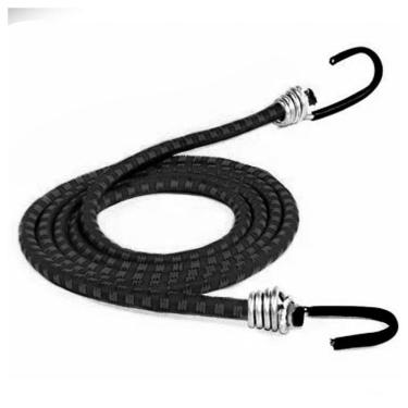 Imagem de Extensor Corda Elástica Preto Bagageiro Moto 1 Metro