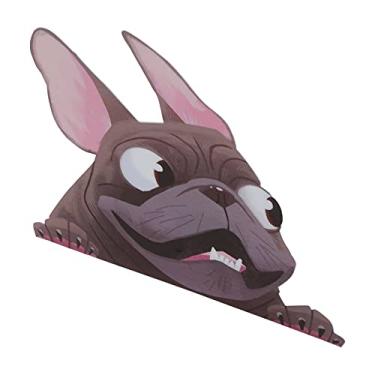 Imagem de aqxreight Decalque de Carro de Desenho Animado 8,7 X 6,3 pol. Cortável à Prova d'água PVC Bonito Padrão de Cachorro Adesivo para Janela Automática Cor de Função Marrom Com Não e é o Material de PVC