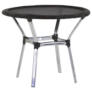 Imagem de 6 Cadeiras Alumínio E Mesa Tampo Varanda Jardim Piscina Pedra Ferro