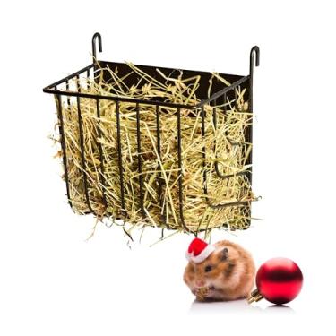 Imagem de Trustic - Alimentador de feno para animais de estimação para coelho, porquinho-da-índia, chinchila. Manjedoura de metal engrossável - 18,5 x 11 x 17 cm