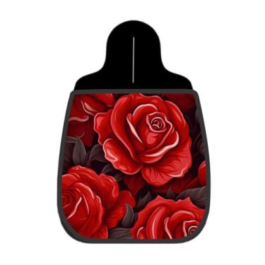 Imagem de Lixeira De Carro Organizador Estampa Rosas Vermelhas Escuras Floral