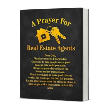 Imagem de KSFFWQIN Caderno de presente de agradecimento de agentes imobiliários para mulheres e homens, caderno de oração, presentes cristãos para corretores de imóveis