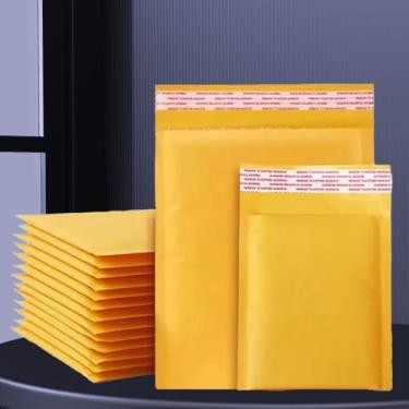 Imagem de 10 pçs/conjunto, sacos de envelope bolha de vários tamanhos, autoadesivos, selados, à prova d'água, bolsa de envio para correspondência, embalagem de presente, bolsa de armazenamento (15 * 18 cm)