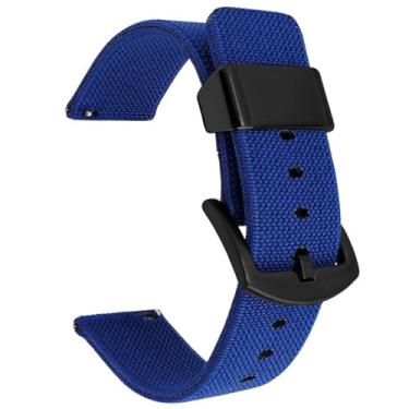 Imagem de Aoeiwv Pulseira de relógio de nylon de tecido elástico de 18 mm, 20 mm, 22 mm, 24 mm, à prova d'água, de liberação rápida, pulseira de reposição para homens e mulheres