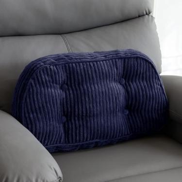 Imagem de HIGOGOGO Almofada de apoio lombar para cadeira reclinável/poltrona/poltrona/cadeira de escritório, almofada de suporte de veludo cotelê tufado para idosos, almofadas reclináveis para descanso das