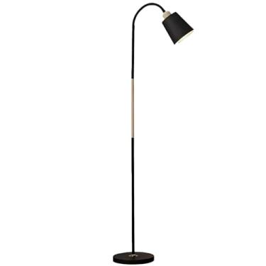 Imagem de Luminária De Chão Pedestal De Piso Abajur Articulada Flexivel(PRETO)