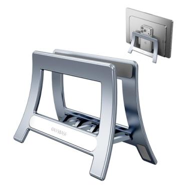 Imagem de NIFBANG Suporte vertical de laptop para mesa, suporte de MacBook com bloqueio automático por gravidade, suporte vertical compatível com MacBook Pro, Air, tablet, economia de espaço, trabalho e
