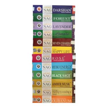 Imagem de Incenso Indiano Golden Nag Vijayshree - Kit Com 12 Aromas